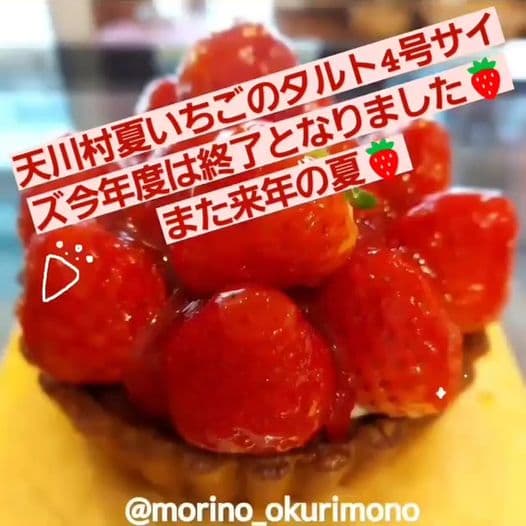 天川村いちごのタルト4号サイズ 本年度は終了となりました🍓 また来年の夏に天川村夏いちご入荷をお楽しみに✨ 写真デコレーションケーキは 3営業日前の予約になります。 ※土曜日の受け取りのお客様は月曜日までに お電話でのご予約をお願い致しま...