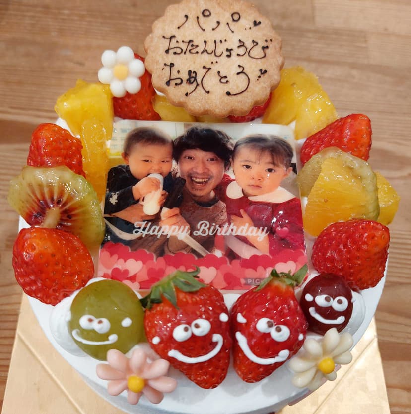 写真デコレーションケーキ