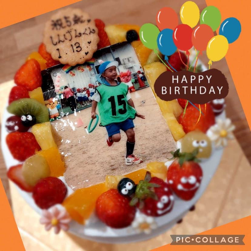 写真デコレーションケーキ